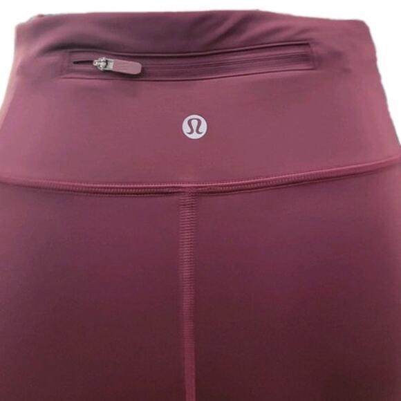 Lululemon Speed Wunder Mid-Rise Tight 28" Speckle Shine Women's 12‎ Garnet Red - Picture 12 of 14